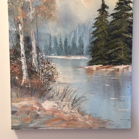 Original Signed Mountain Landscape Painting - Picture 4 of 8